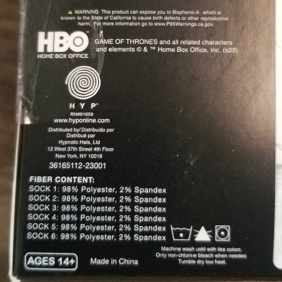 Game of Thrones 6 pack Crew Socks - Picture 5 of 6